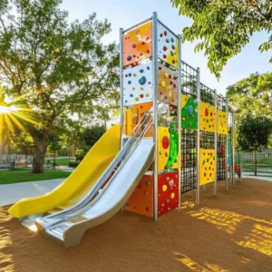 Los parques infantiles son lugares mágicos. Aquí, los niños pueden jugar, explorar y hacer amigos. Un parque infantil es un espacio diseñado para que los niños disfruten. Estos lugares tienen equipos seguros, como columpios, toboganes y estructuras para escalar. El juego al aire libre es muy importante. Ayuda a los niños a ser activos y saludables. Además, juega un papel clave en su desarrollo social.