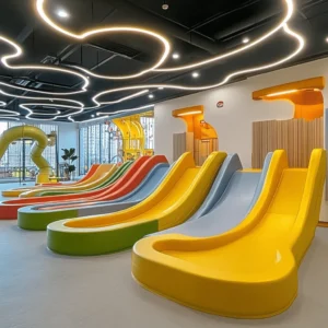 Un parque infantil cubierto es un lugar de diversión seguro. Aquí, los niños pueden jugar sin preocuparse del clima. Los parques cubiertos ofrecen juegos, toboganes y zonas blandas. Cada área está diseñada para que los niños exploren y se diviertan. Además, los materiales usados son seguros y resistentes.