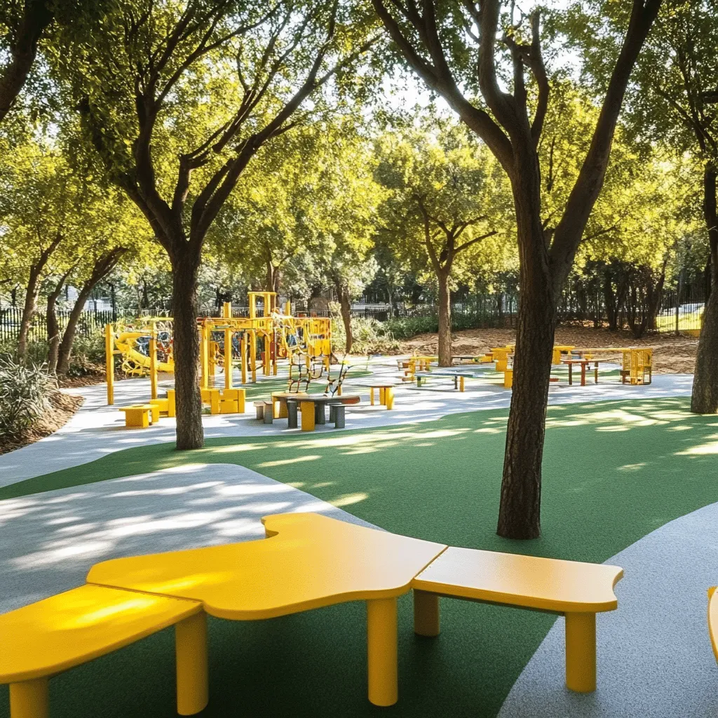 Los parques son lugares mágicos. Tienen mucho que ofrecer a todos. Desde grandes árboles hasta áreas de juegos. La naturaleza nos ayuda a sentirnos bien. Nos da aire fresco y paz. En las ciudades, los parques son un refugio. Son espacios donde todos podemos jugar y relajarnos.