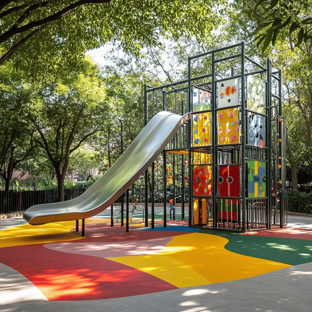 La seguridad en los parques infantiles es clave. Un buen parque debe tener equipamiento seguro. Por eso, hay que seguir ciertas normas. La normativa EN-1176 asegura que los juegos sean seguros. Esto incluye materiales resistentes y un diseño bien pensado.