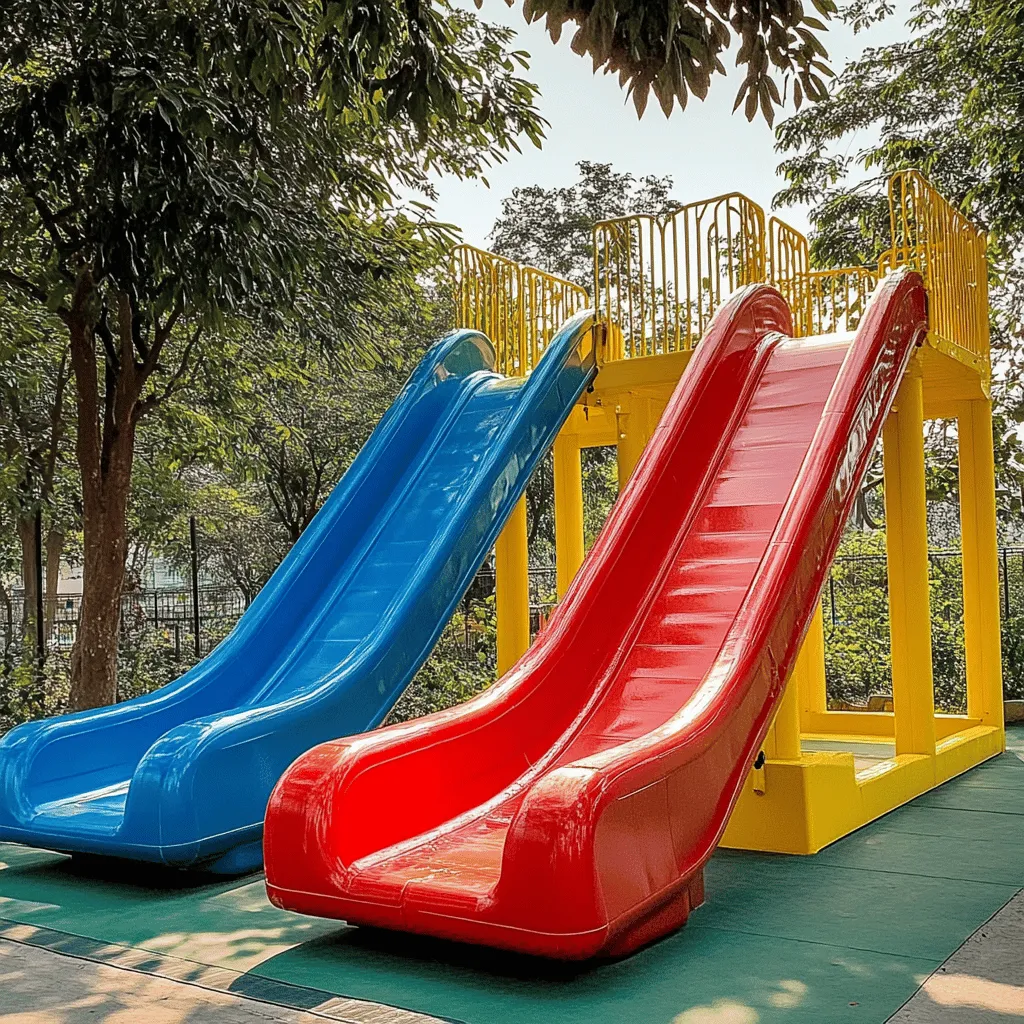 Los parques de toboganes son espacios diseñados para que todos se diviertan. En estos lugares, los toboganes son la estrella. Los niños corren, ríen y disfrutan mientras se deslizan. Los toboganes fomentan la actividad física. También ayudan a los pequeños a socializar y hacer amigos. Cada tobogán tiene su propio estilo y emoción. Algunos son altos y emocionantes, mientras que otros son más suaves y seguros.