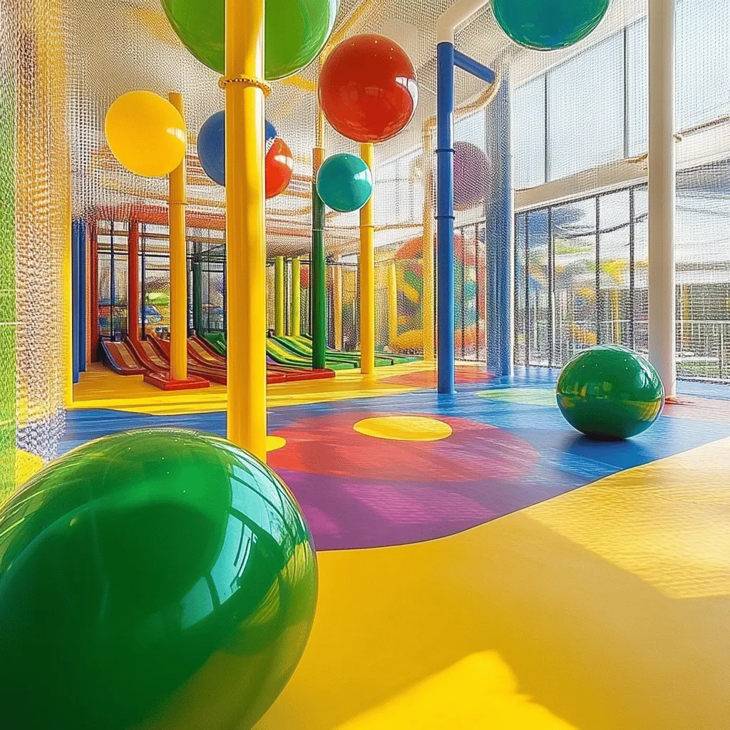 Los parques de bolas son espacios llenos de diversión. Están diseñados para que los niños jueguen y exploren. En estos parques, hay muchas bolas de colores, toboganes y túneles. Todo está hecho para que los niños se diviertan sin parar. Tienen áreas suaves para que no se lastimen. También son muy seguros, gracias a las normas que los regulan. Los niños pueden jugar juntos y aprender a socializar.