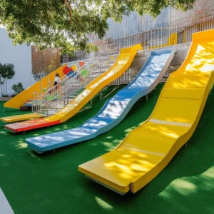 Los parques infantiles son lugares mágicos. Allí, los niños juegan, ríen y hacen amigos. El juego es esencial para su desarrollo. Al aire libre, los niños mejoran su salud y felicidad. La luz del sol les brinda energía y alegría. Jugar en un parque también les enseña a resolver problemas.